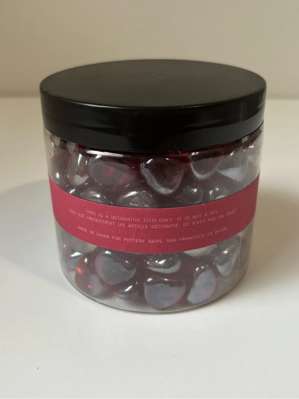 Pottery Barn Cranberry Luster Pebbles - Red Decorative Accent